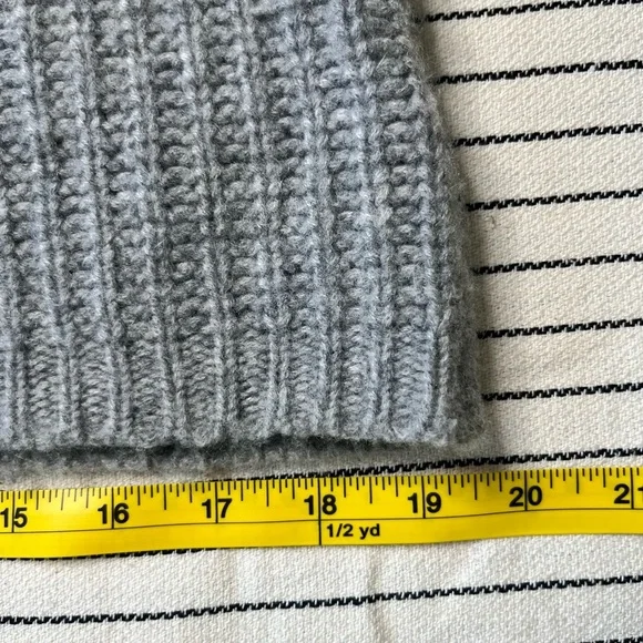 James Perse Gray 100% Cashmere Ribbed Turtleneck Sweater, size 3 - Picture 9 of 14